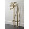 Kingston Brass CCK226K7 Freestanding Clawfoot Tub Faucet Package with Supply Line, Brushed Brass CCK226K7 - alternate 4
